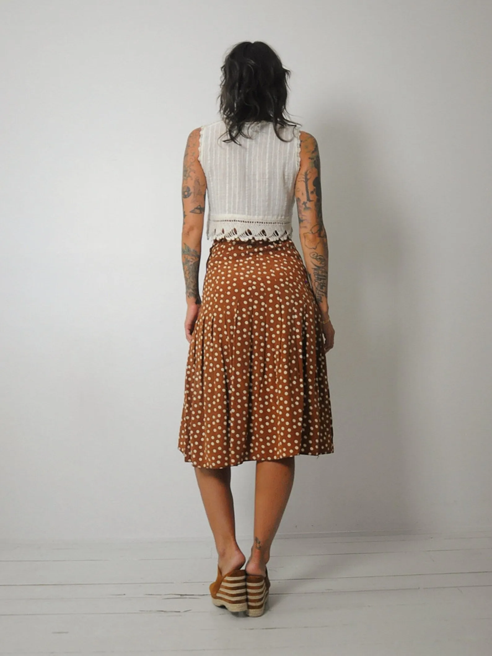 1970's Crochet Cotton Crop Tank