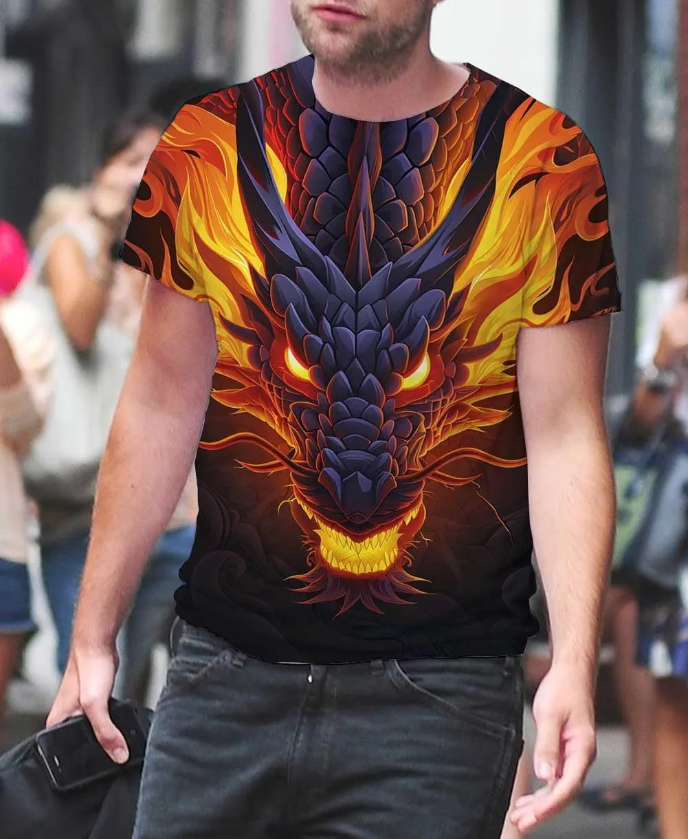 3D Print T-Shirts Funny Graphics Tees Crewneck Short Sleeve Tees for Mens Womens