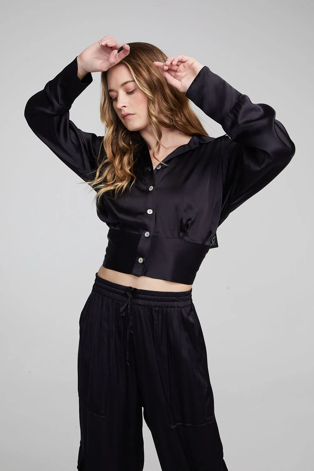 Agnes Shadow Black Blouse