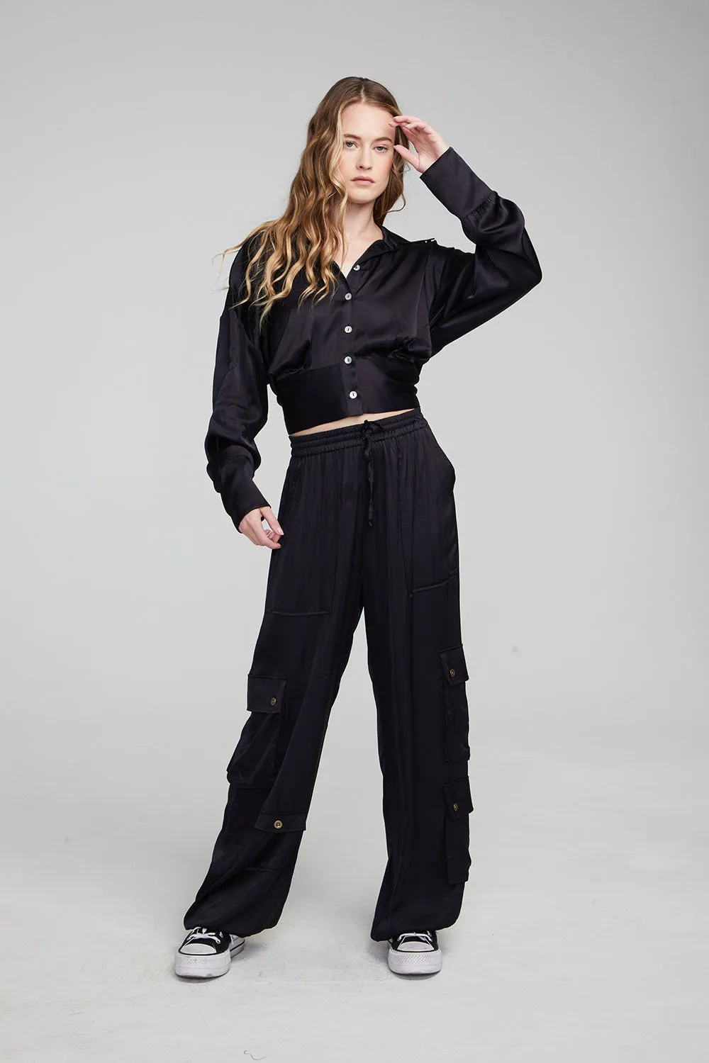 Agnes Shadow Black Blouse