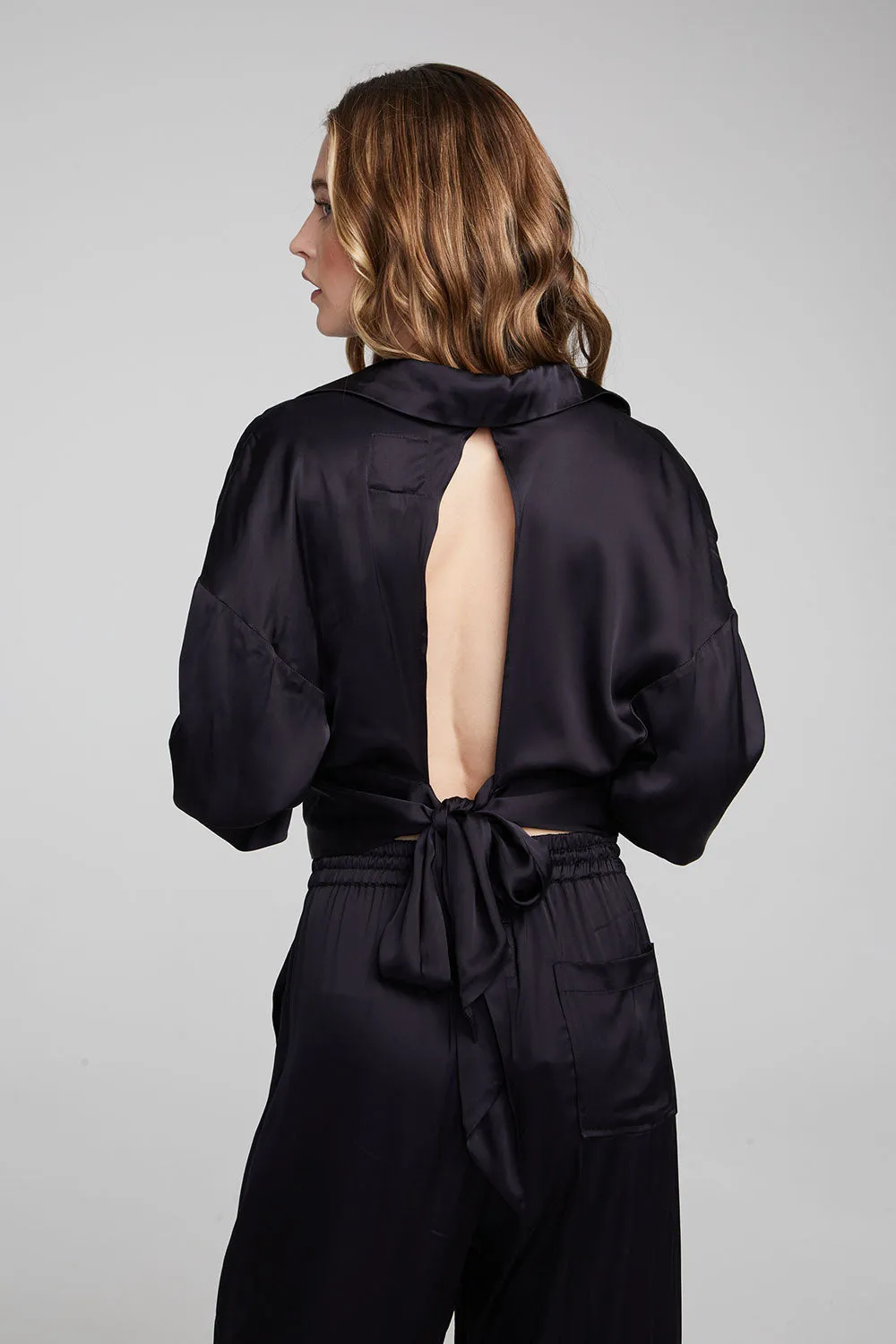 Agnes Shadow Black Blouse
