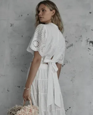 ANITA BROIDERIE CROP BLOUSE - IVORY 6 / Default