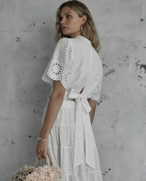 ANITA BROIDERIE CROP BLOUSE - IVORY 6 / Default