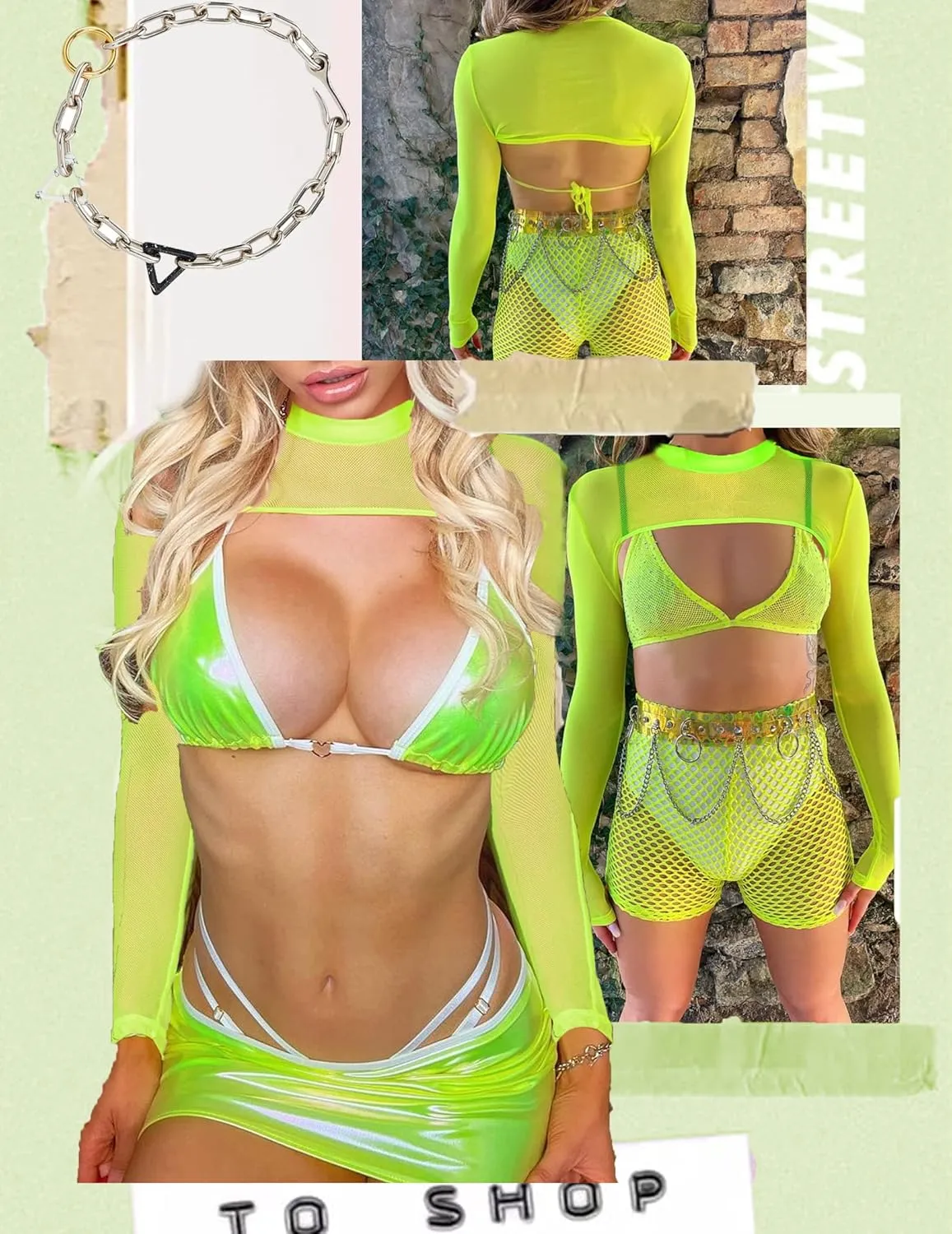 Avidlove Mesh Crop Tops for Women Mock Neck Long Sleeve Crop Top See Through Shirt Top Sexy Clubwear