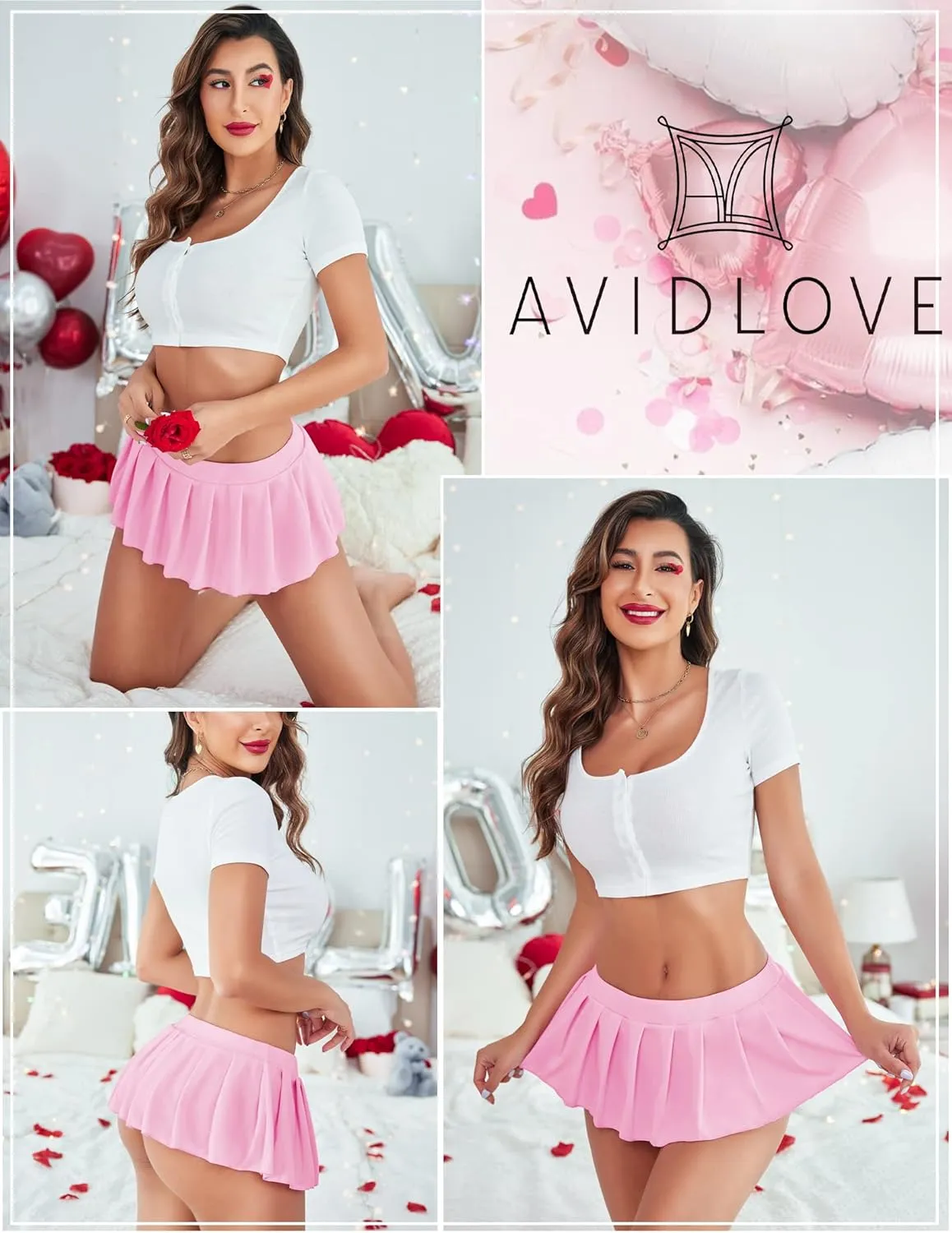 Avidlove Pleated Skirts for Women Y2k Mini Skirt Casual Short Skirts Micro Skirt XS-4XL