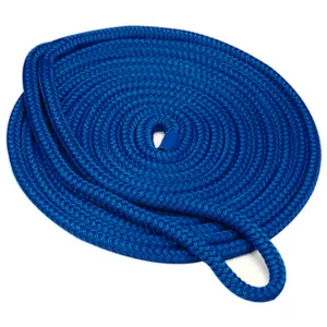 Braided Nylon Dock Line - w/Eye 3/4" x 25' Blue