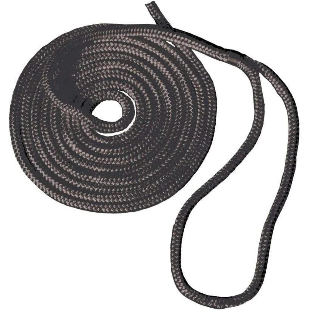 Braided Nylon Dock Line - w/Eye 3/4" x 30' Black
