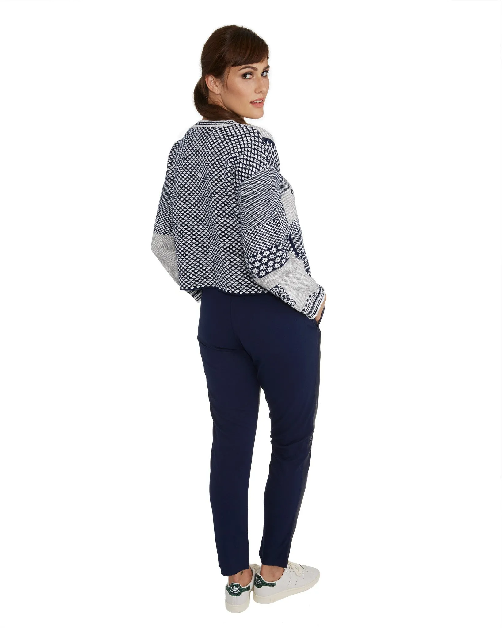 Brogden Leather Track Pant | Blue - FINAL SALE