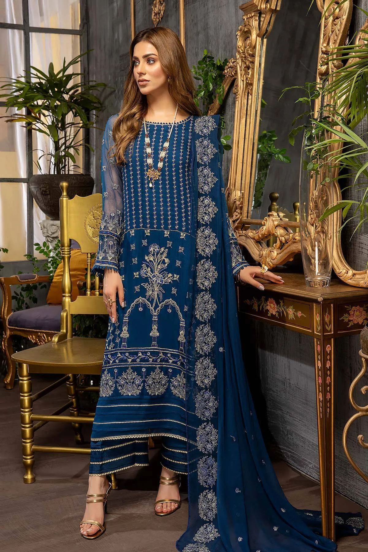 Charizma Allure · Embroidered Chiffon Collection – CAL-003