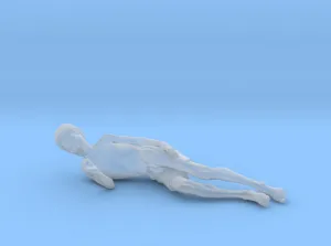 Chinese Man Lying Smoking