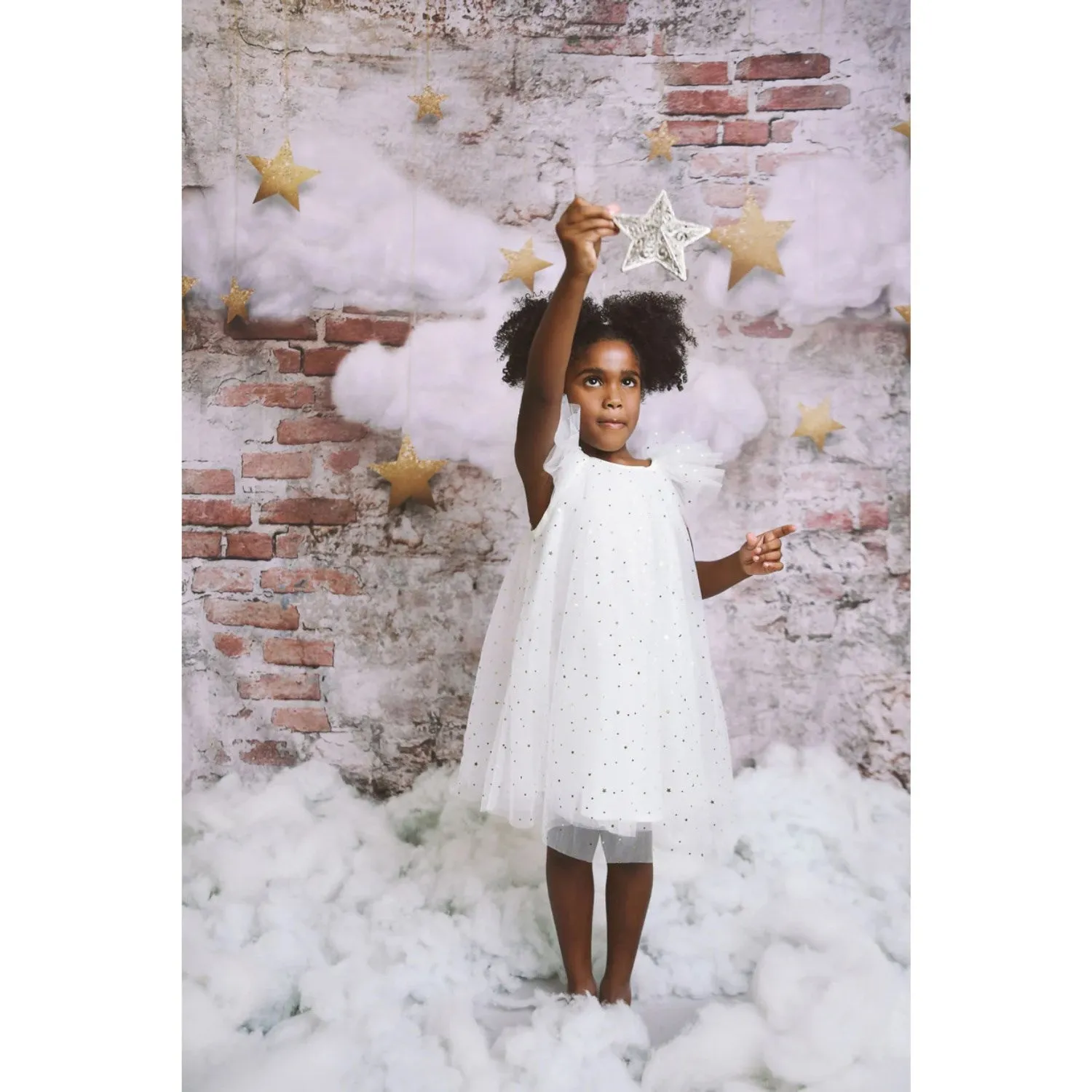 Dolly by Le Petit Tom Tulle Fairy Dress White
