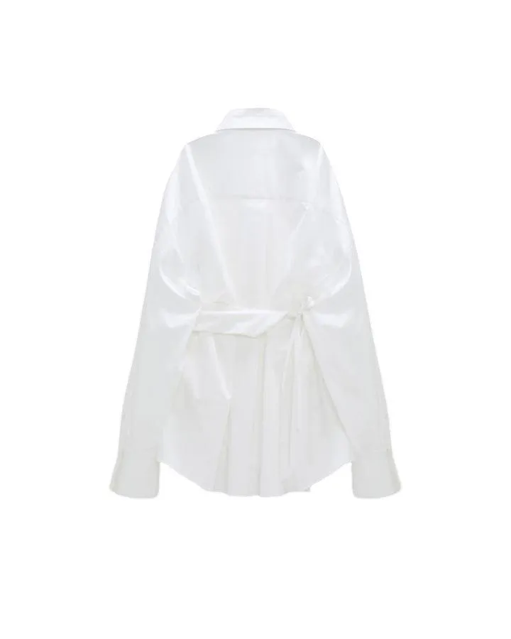 Dorothee Schumacher Poplin Power Wrap Detail Blouse