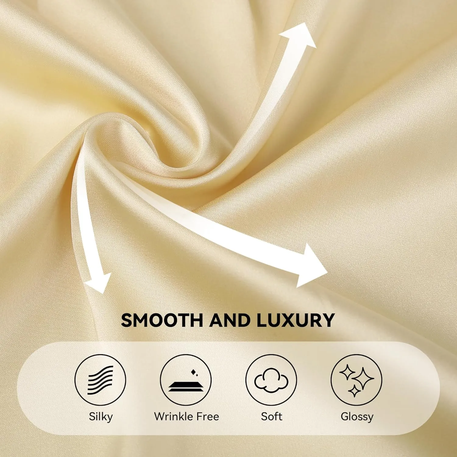 Eabel.C Women's Satin Silk V Neck Button Down Shirts Long Sleeve Casual Business Shirt Dress Blouses