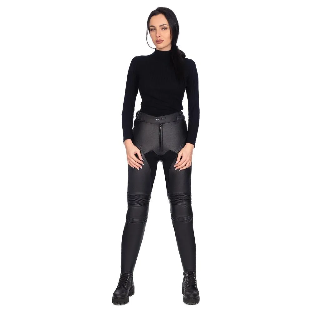 Eclipse Black Women's Motorcycle Leather Pants