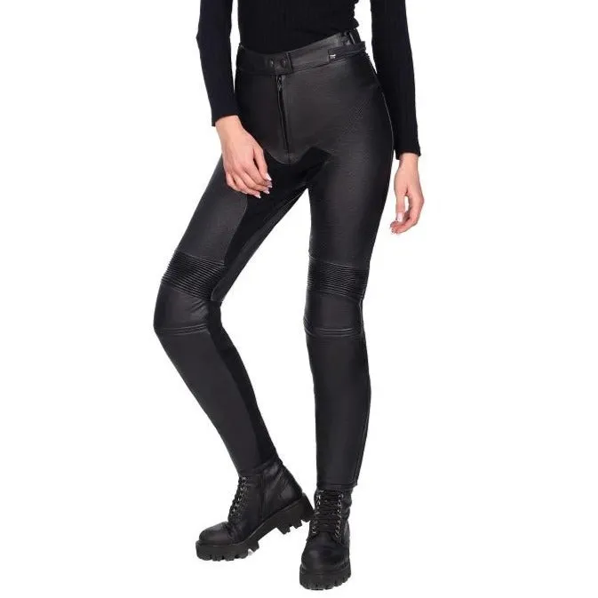 Eclipse Black Women's Motorcycle Leather Pants