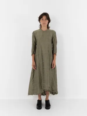Elena Dawson House Dress, Olive Silk Dupioni