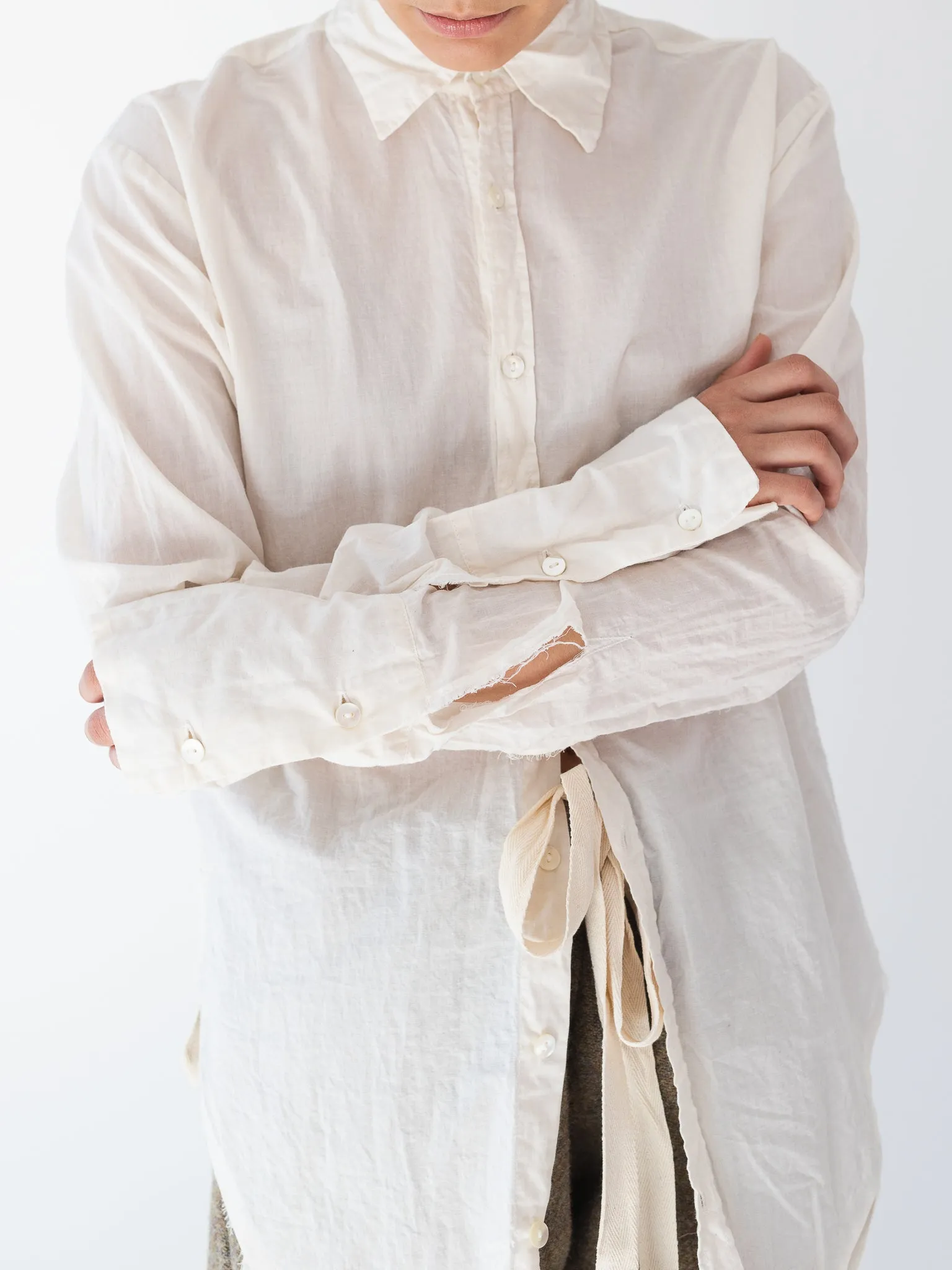 Elena Dawson Mid Length Shirt, Ivory
