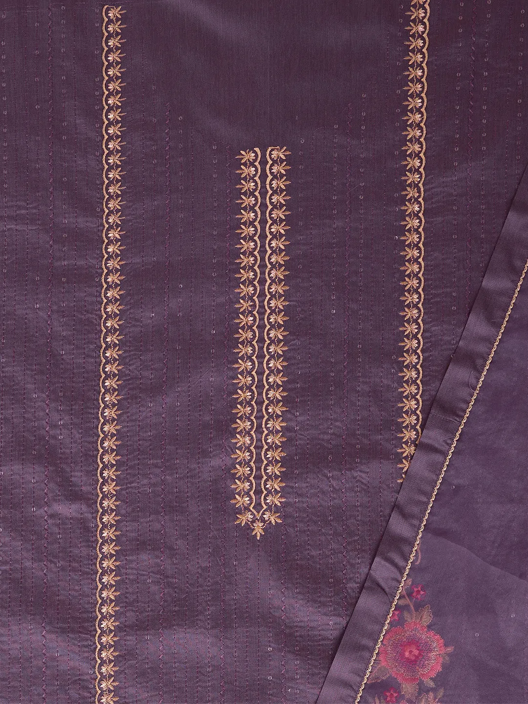 Embroidered Unstitched Dress Material