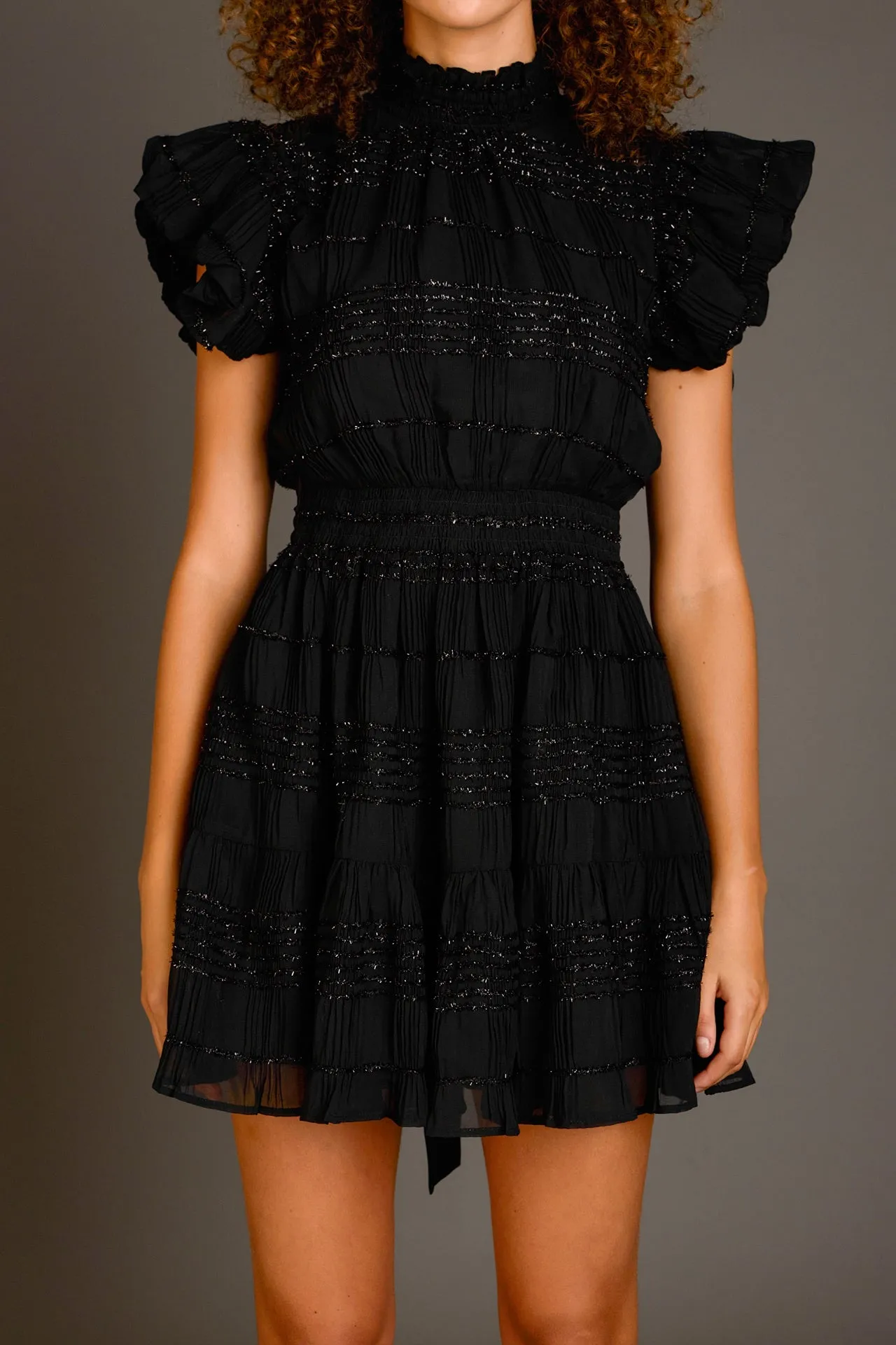 Endless Rose - Chiffon Belted Mini Dress