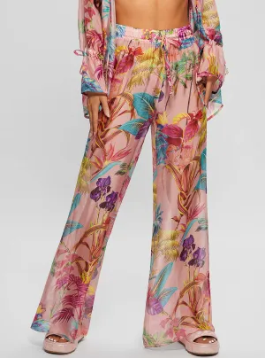 Flower Tropical Print Pants