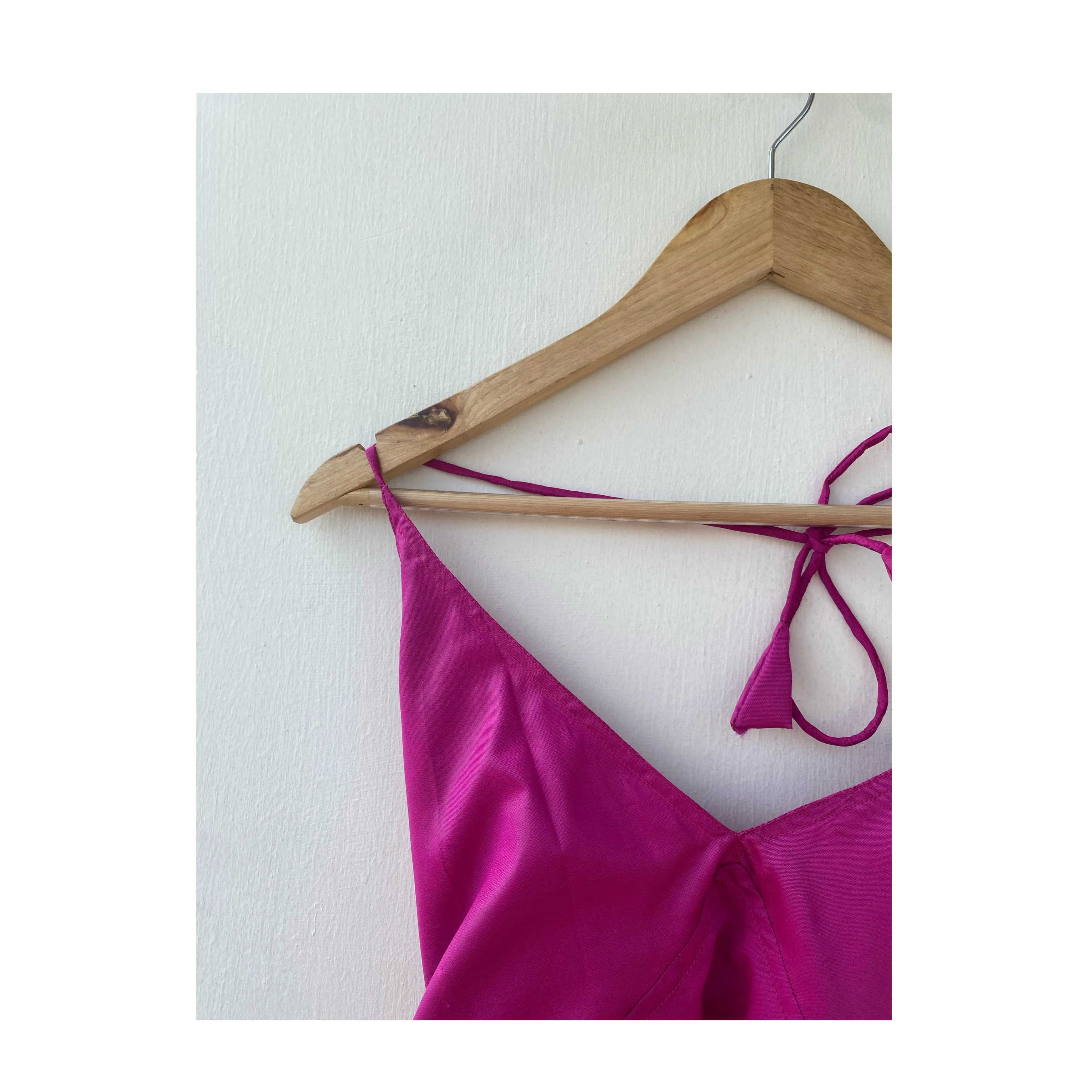 Fuchsia pink with yellow border