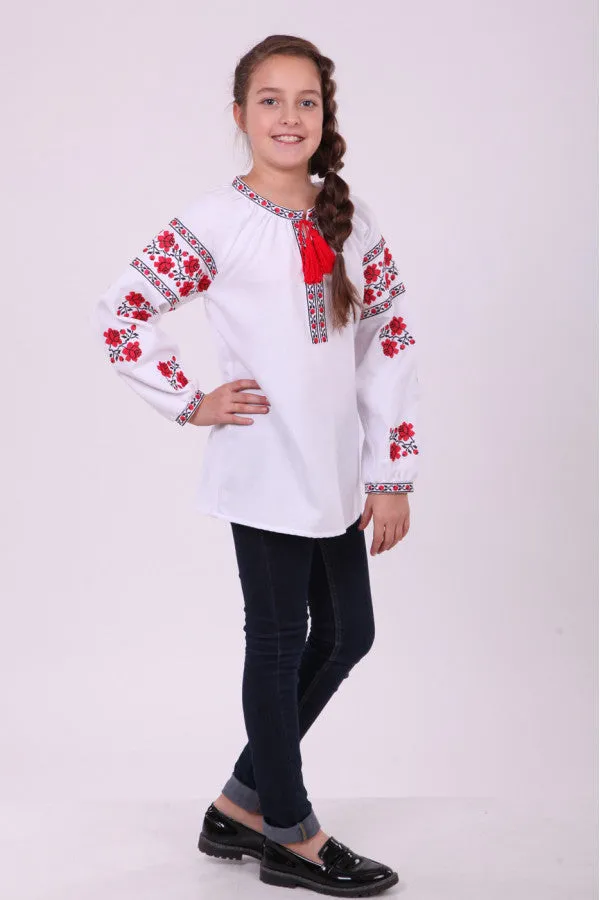 Girl's Blouse “Rose Garden”