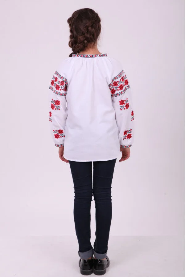 Girl's Blouse “Rose Garden”