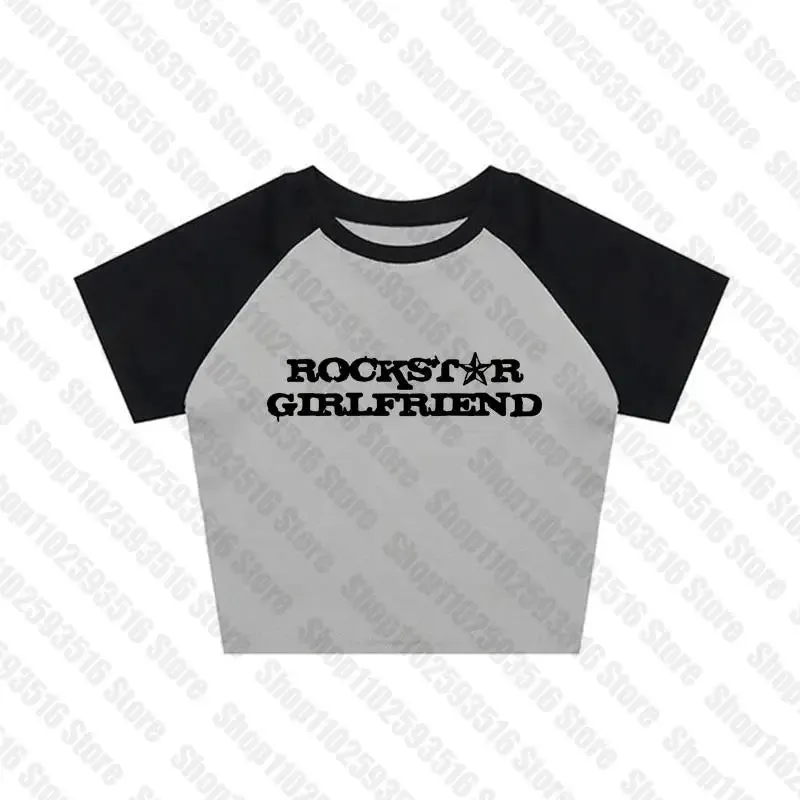 Gothic Emo Skull Graphic Print Crop Top