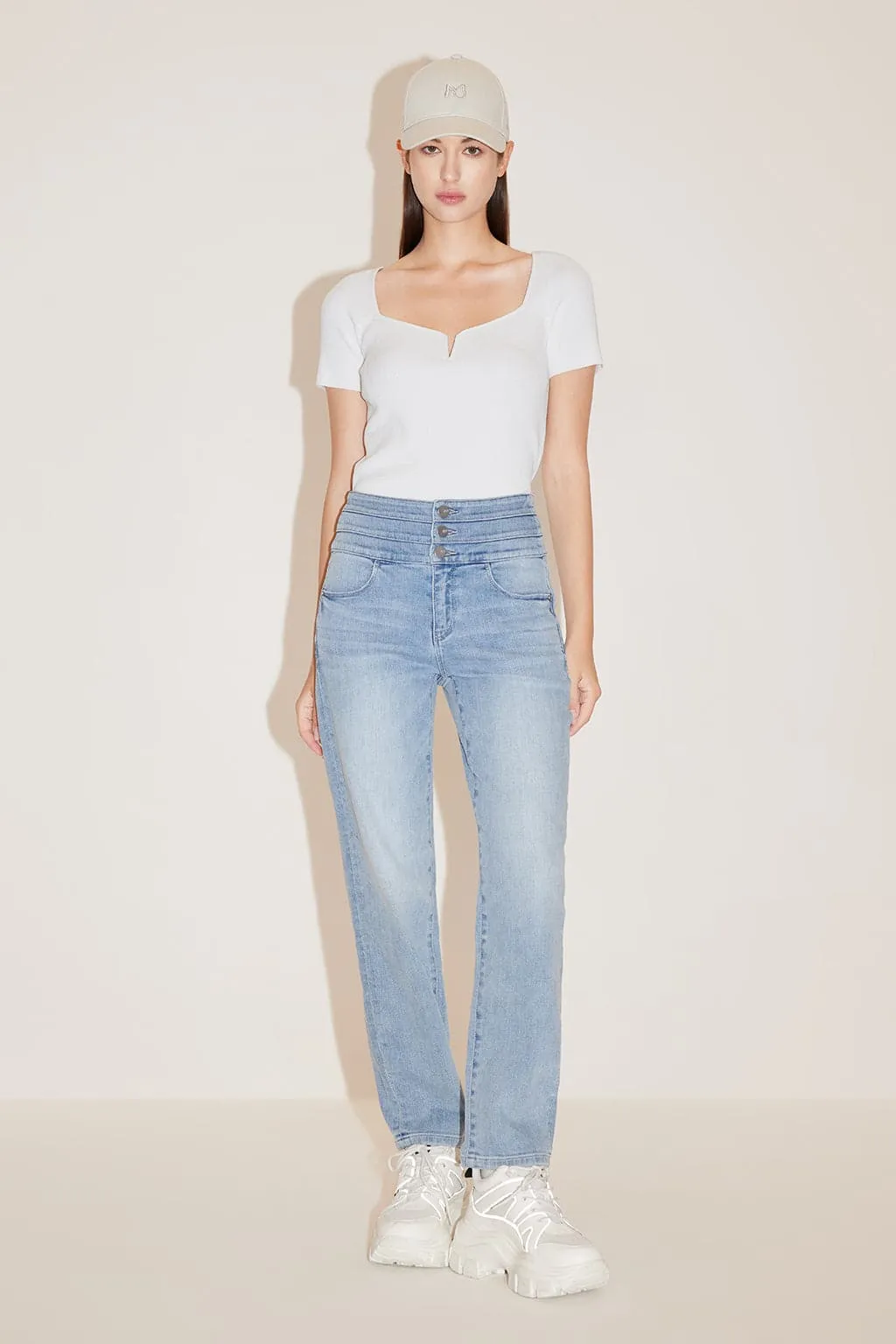 High Waist Light Blue Jeans