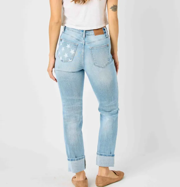 Judy Blue Americana Cuff Jean