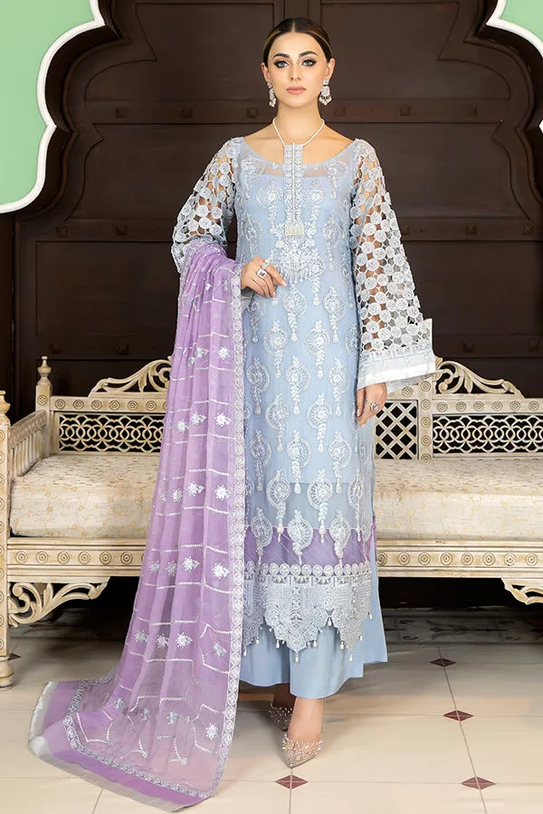 La Bella by Imrozia Embroidered Chiffon Collection – L-233 Tiffany