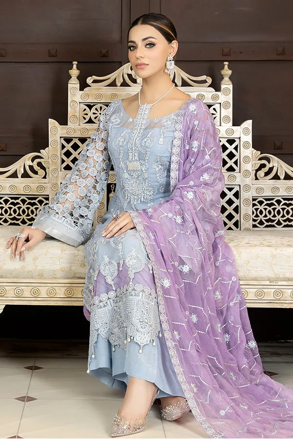 La Bella by Imrozia Embroidered Chiffon Collection – L-233 Tiffany