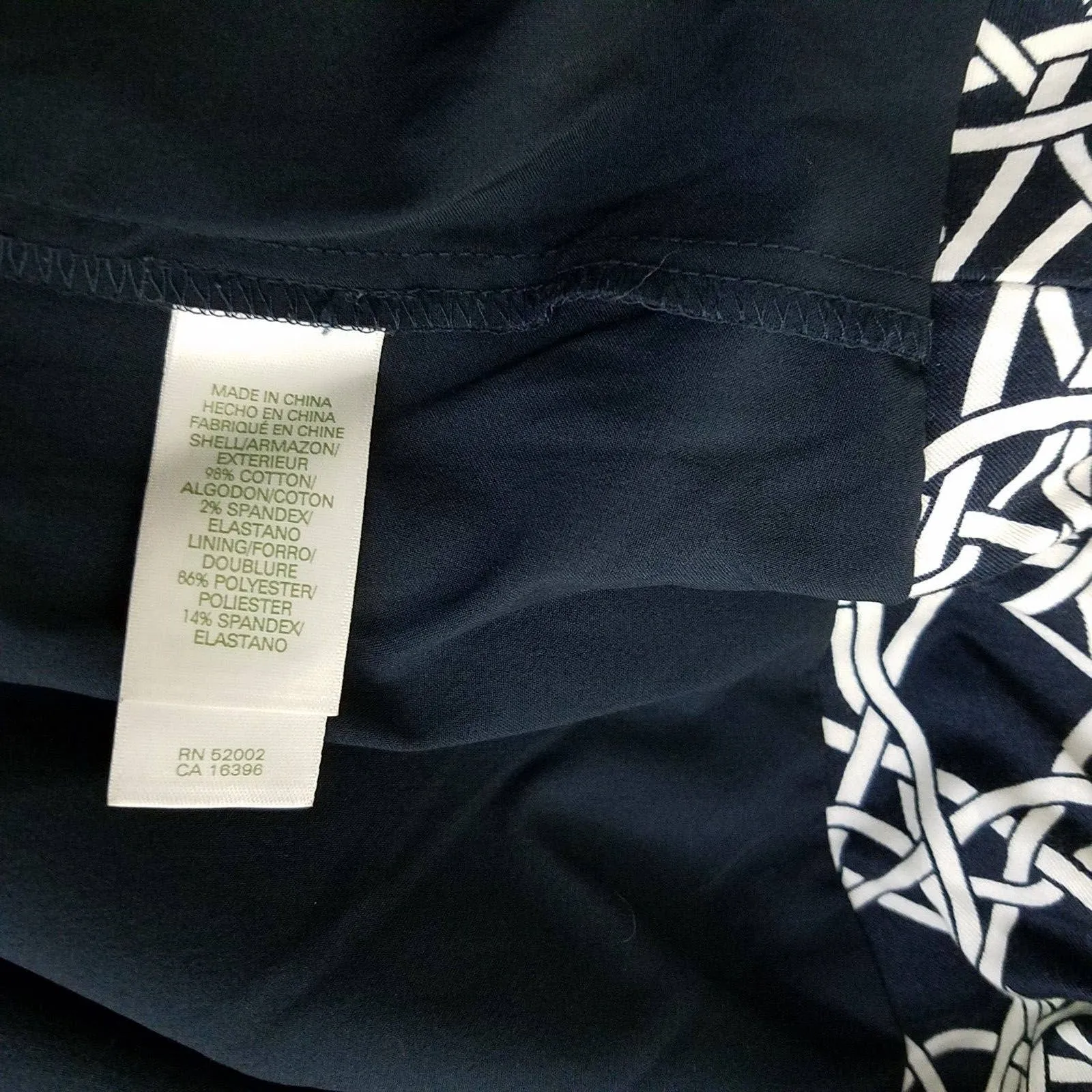 LizGolf Claiborne Cotton Stretch Woven Ribbon Grid Print Skort Skirt Womens 16W