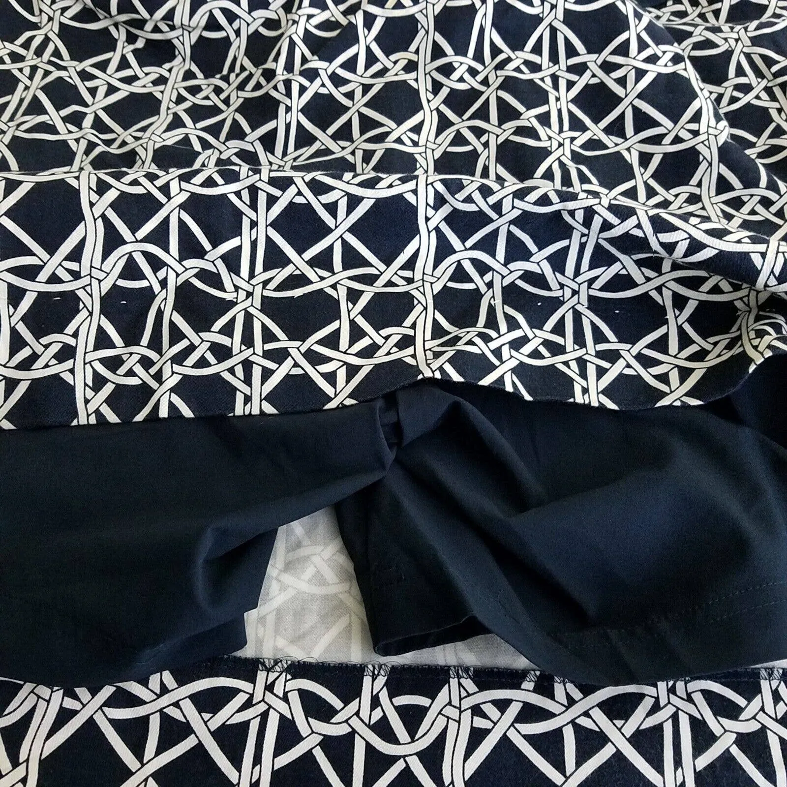 LizGolf Claiborne Cotton Stretch Woven Ribbon Grid Print Skort Skirt Womens 16W