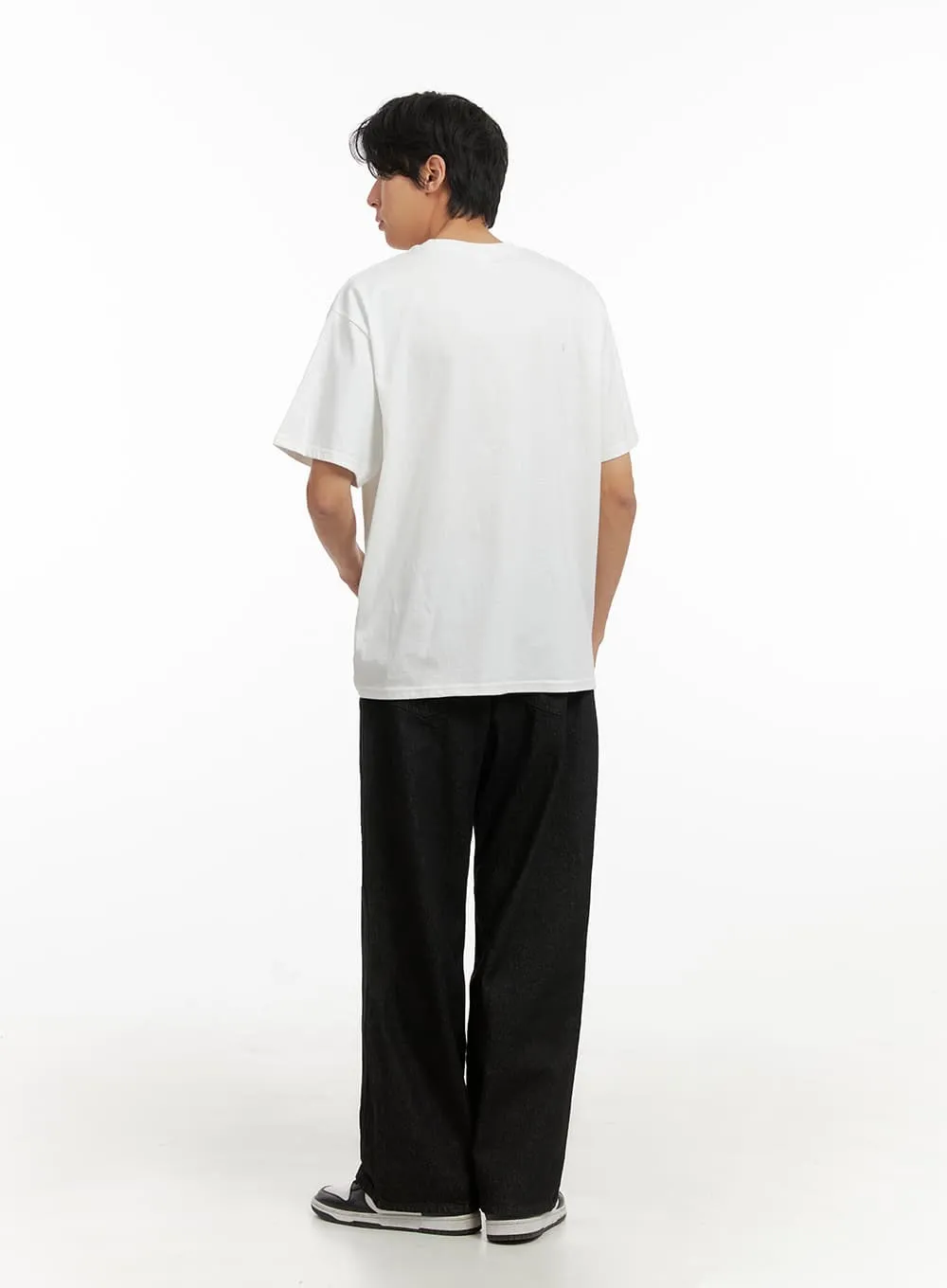 Men's Basic Wide Leg Pants IY410