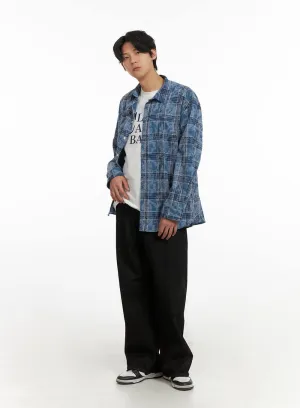 Men's Basic Wide Leg Pants IY410
