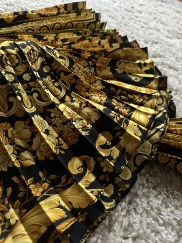 New Versace BAROCCO PLEATED MIDI SKIRT Women’s Size 44 Retail- $2695