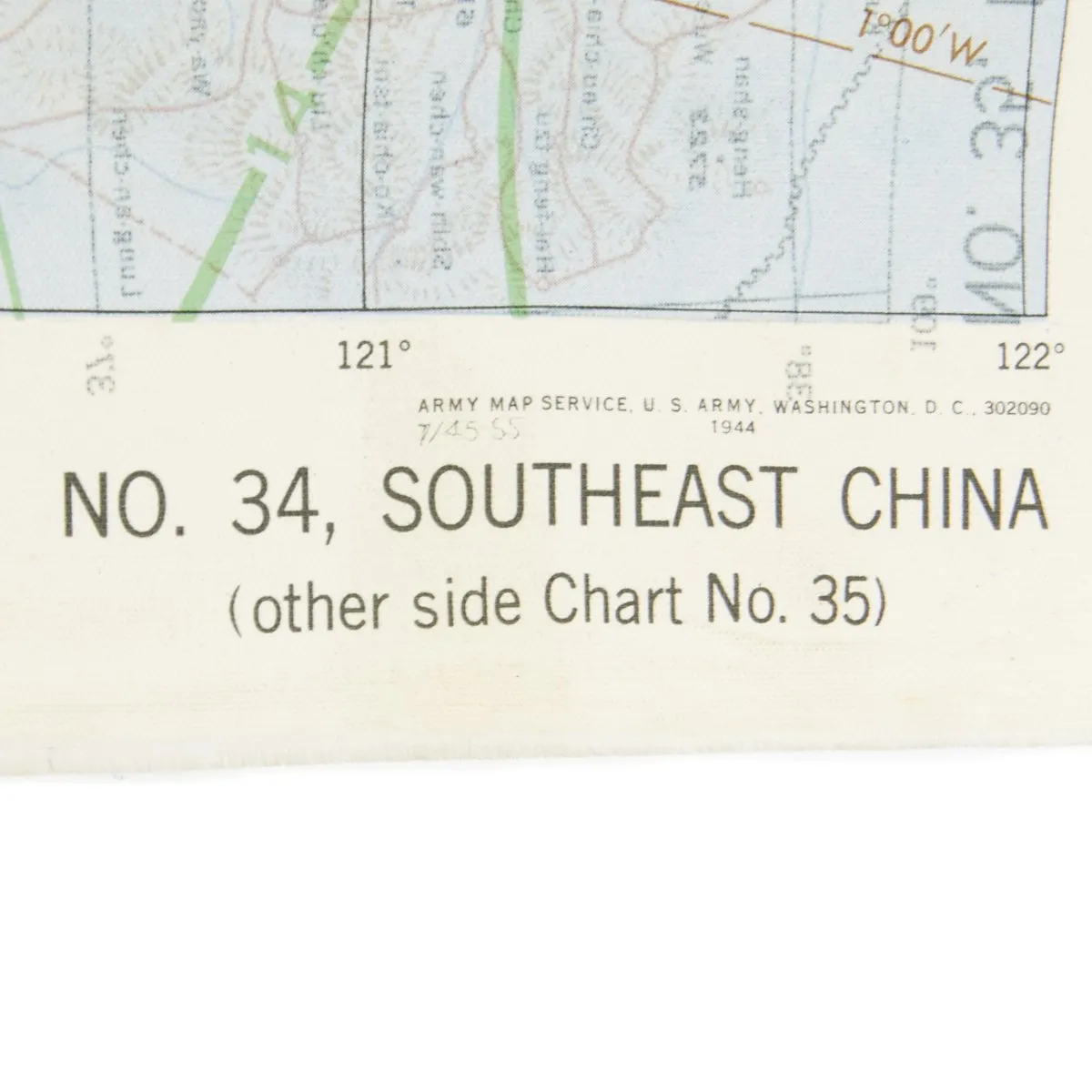 Original U.S. WWII USAAF China Burma India Blood Chit & Asiatic Series Map Survival Set