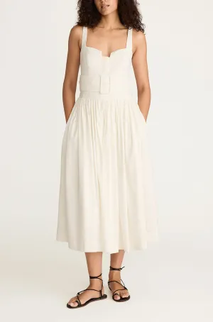 Ottoman Belted Bustier Shirt Dress