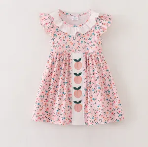 PEACH FLORAL DRESS