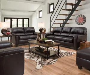 Phygia Espresso Top Grain Leather Match Sofa