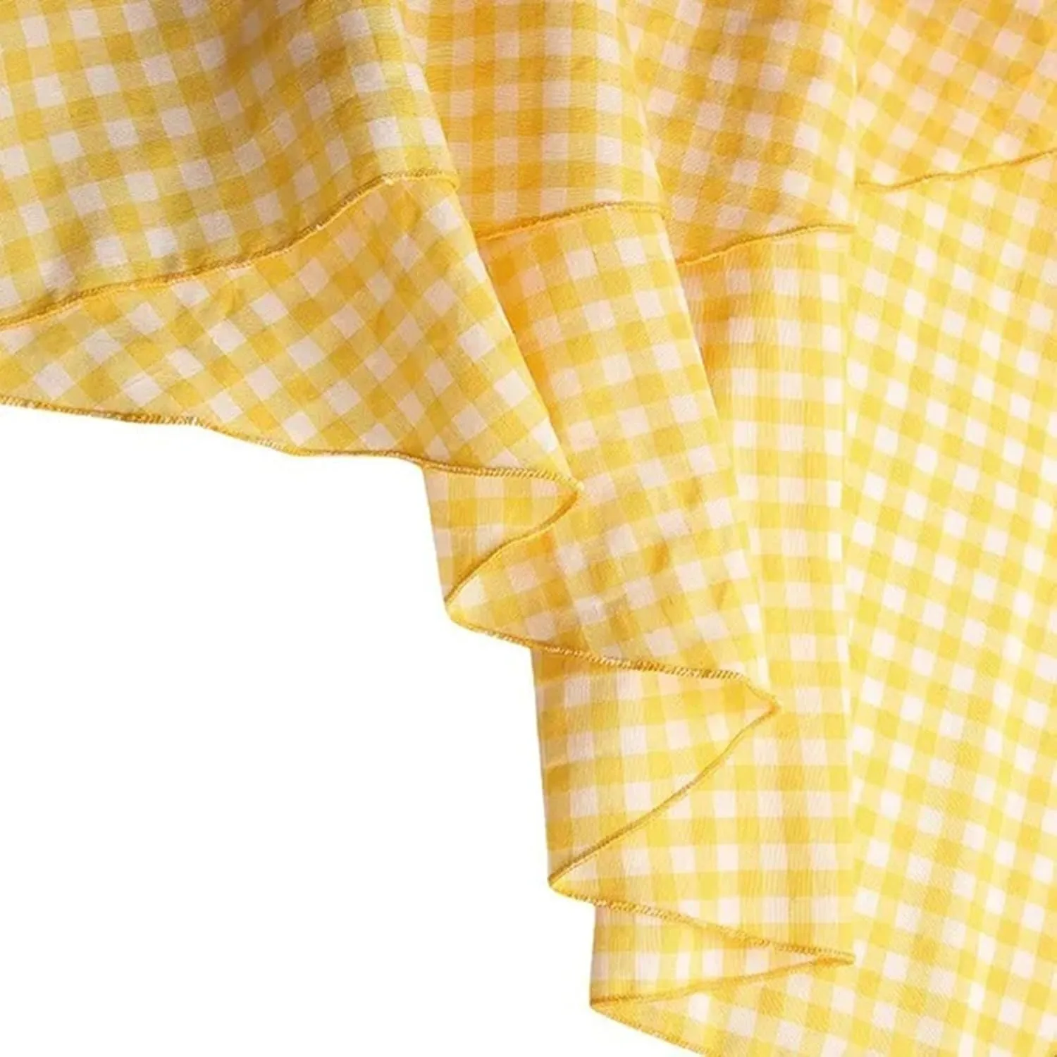 Plaid Mermaid Maxi Skirt for Women Asymmetrical Tied High Waist Ruffle Hem Skirts Casual Fashion Vintage Swing Skirt