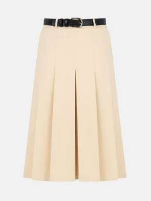 Pleated Knee Length Skirt