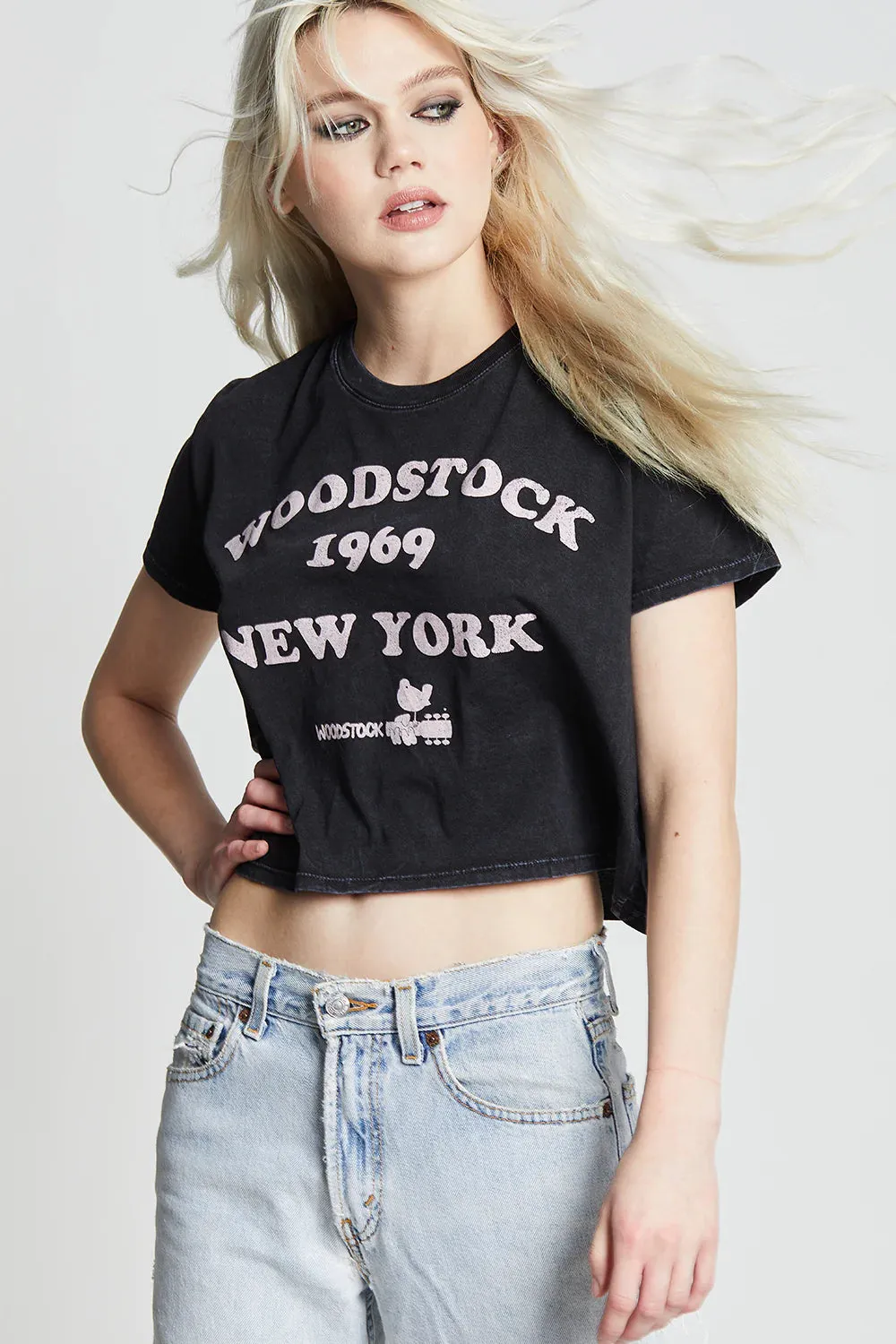 Recycled Karma Woodstock '69 New York Crop Tee