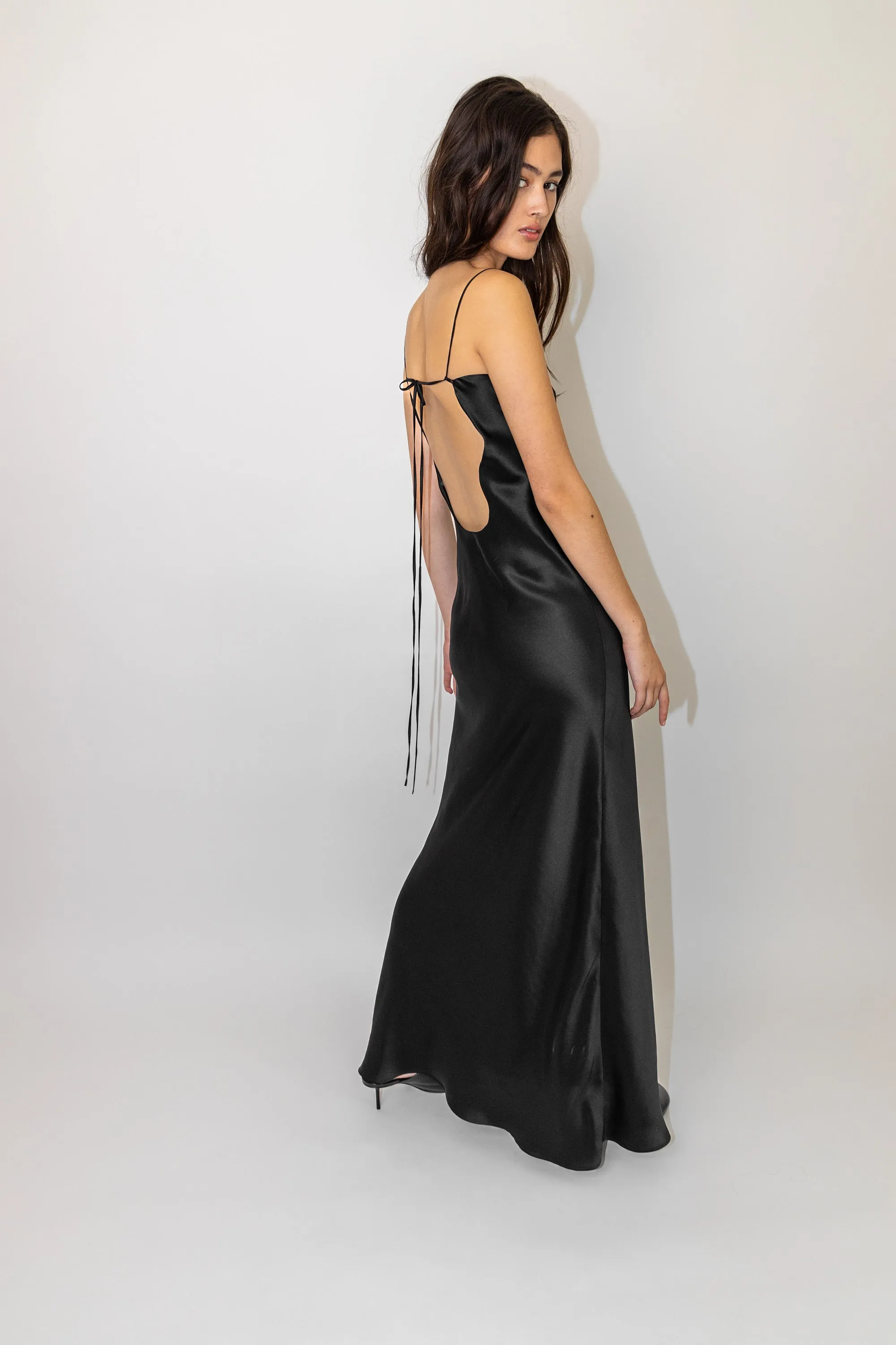 ROBERTA DRESS LONG SILK
