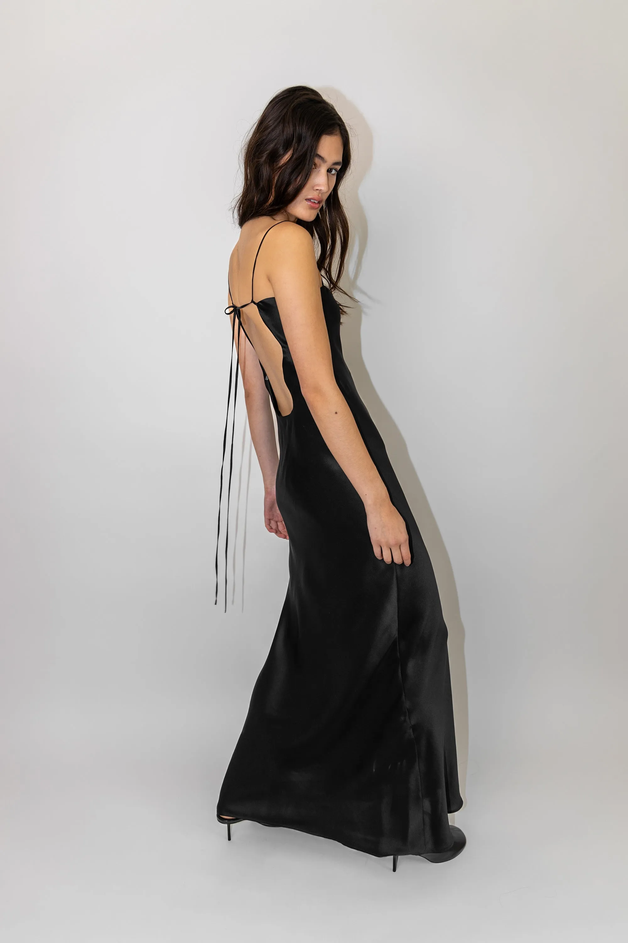 ROBERTA DRESS LONG SILK
