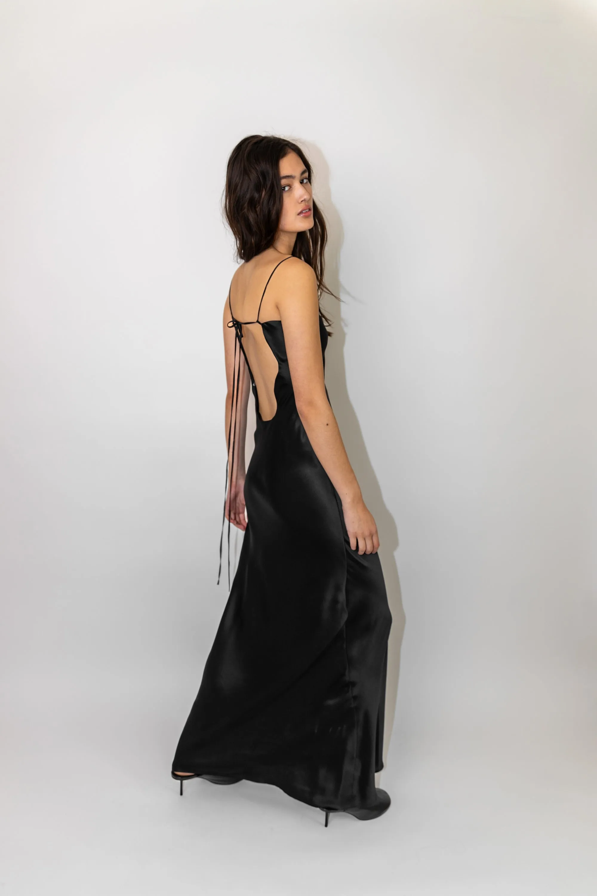 ROBERTA DRESS LONG SILK