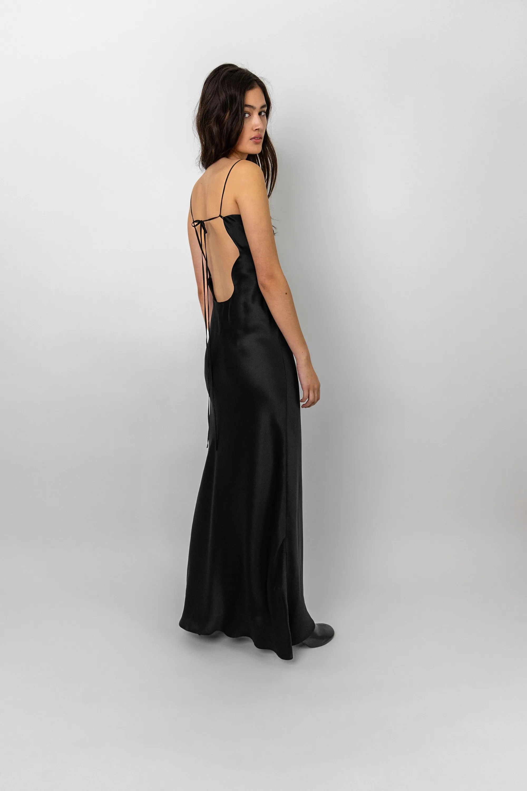 ROBERTA DRESS LONG SILK