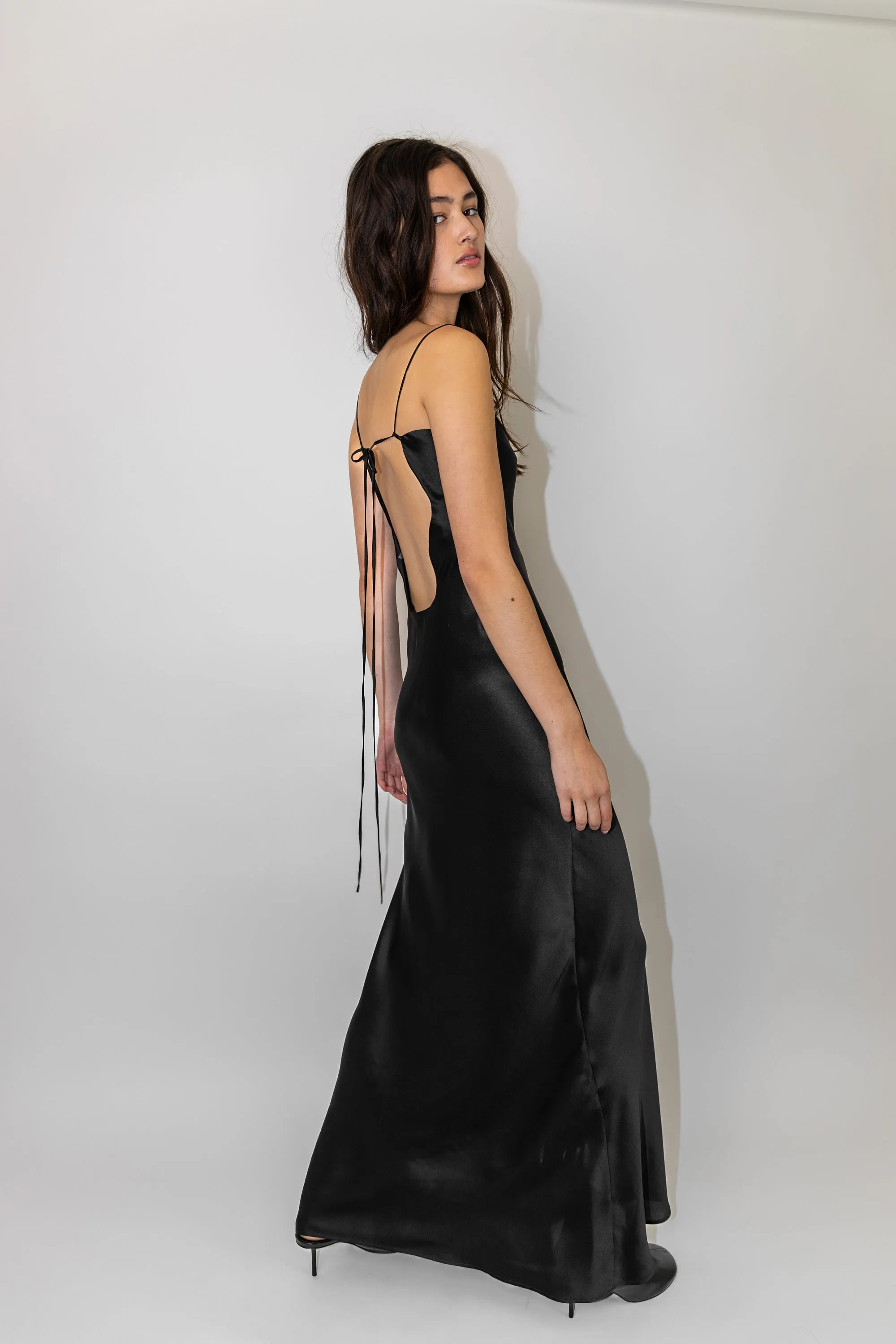 ROBERTA DRESS LONG SILK
