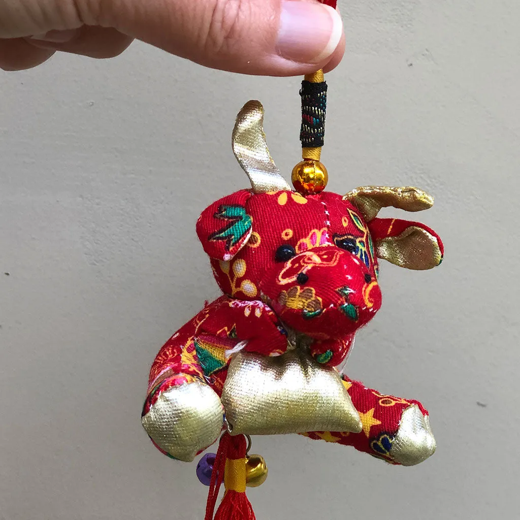 SALE - Printed Cow - Chinese Hanging Decoration cow/ox